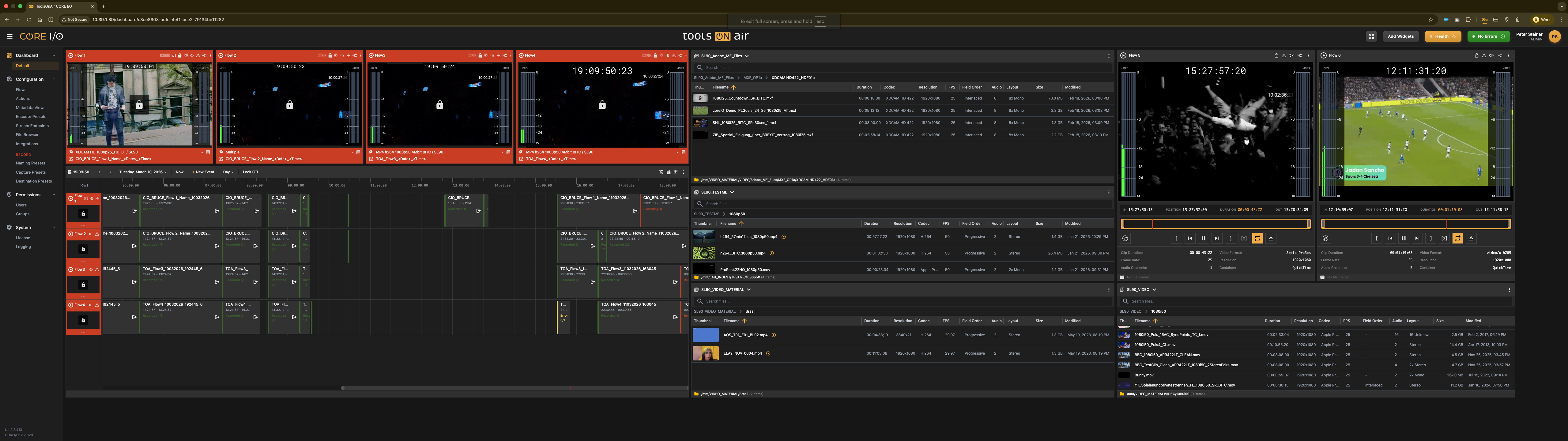 CORE I/O user interface