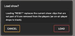 Multi Player Load show confirmation