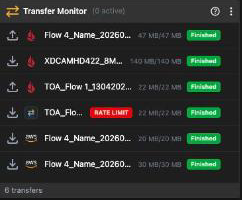 Transfer Monitor - Layout interface