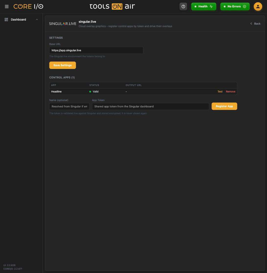 Integrations: Production - Control apps interface