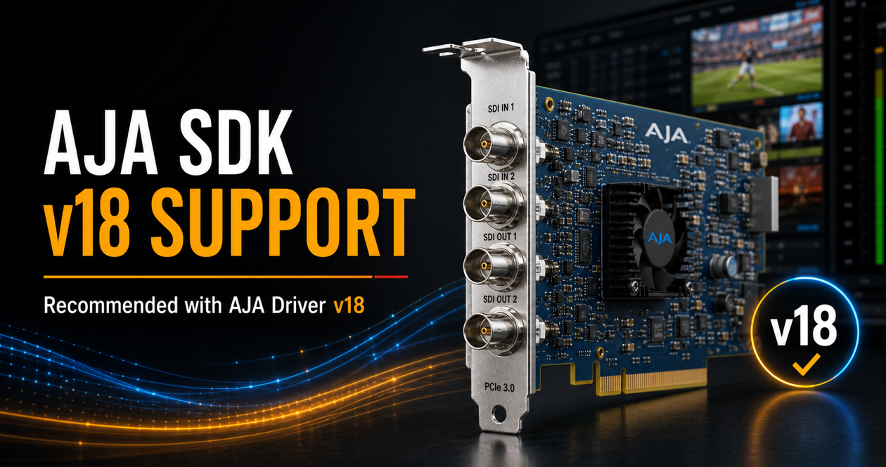 AJA SDK version 18 support