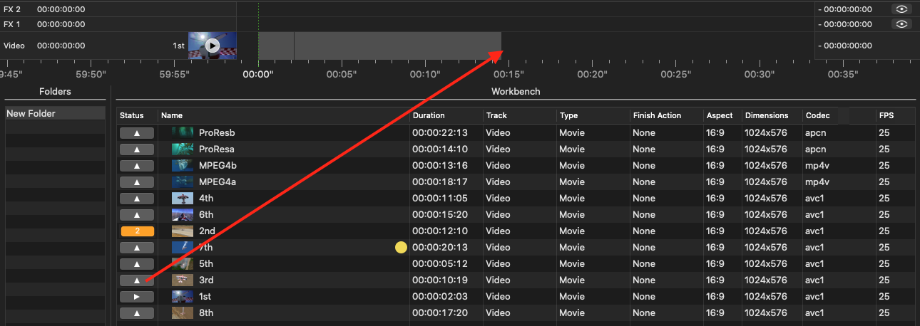 Loading & Removing Elements to/from the Timeline (v.2026.x) screenshot