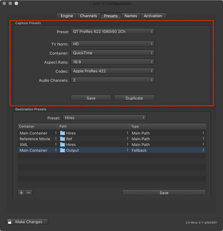 Preferences: Presets Tab (Just In v2.0) screenshot 2