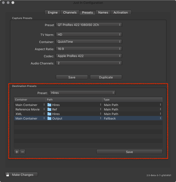 Capture & Destination Presets (Just In v2.5) screenshot 4
