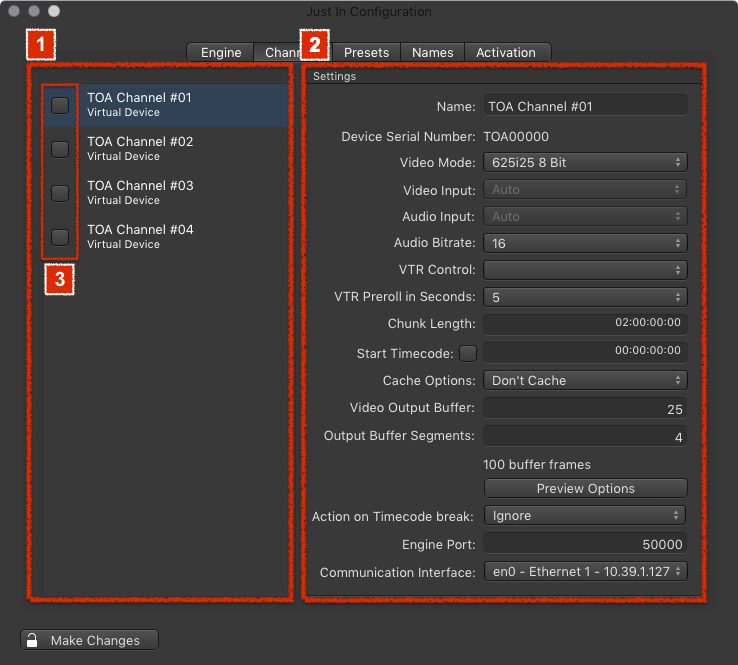 Channel Configuration (Just In v2.5) screenshot 1