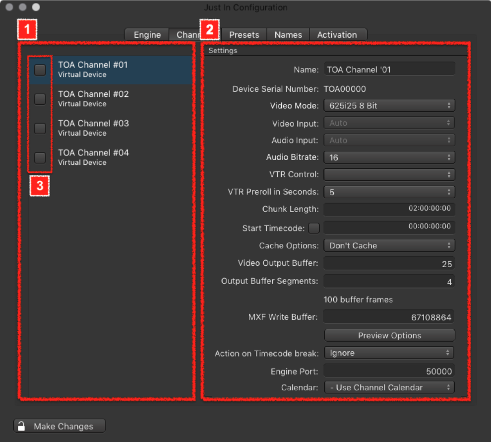 7. Channel Configuration (Just In Engine Mac v3.0) screenshot 1