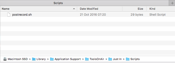 Post-Record Script (Just In Engine Mac v3.0) screenshot