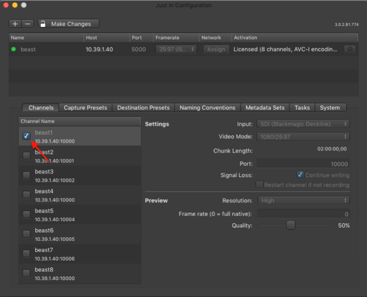 3.1.3 Changing Channels Settings (Just In Engine Linux v1.0) screenshot 4