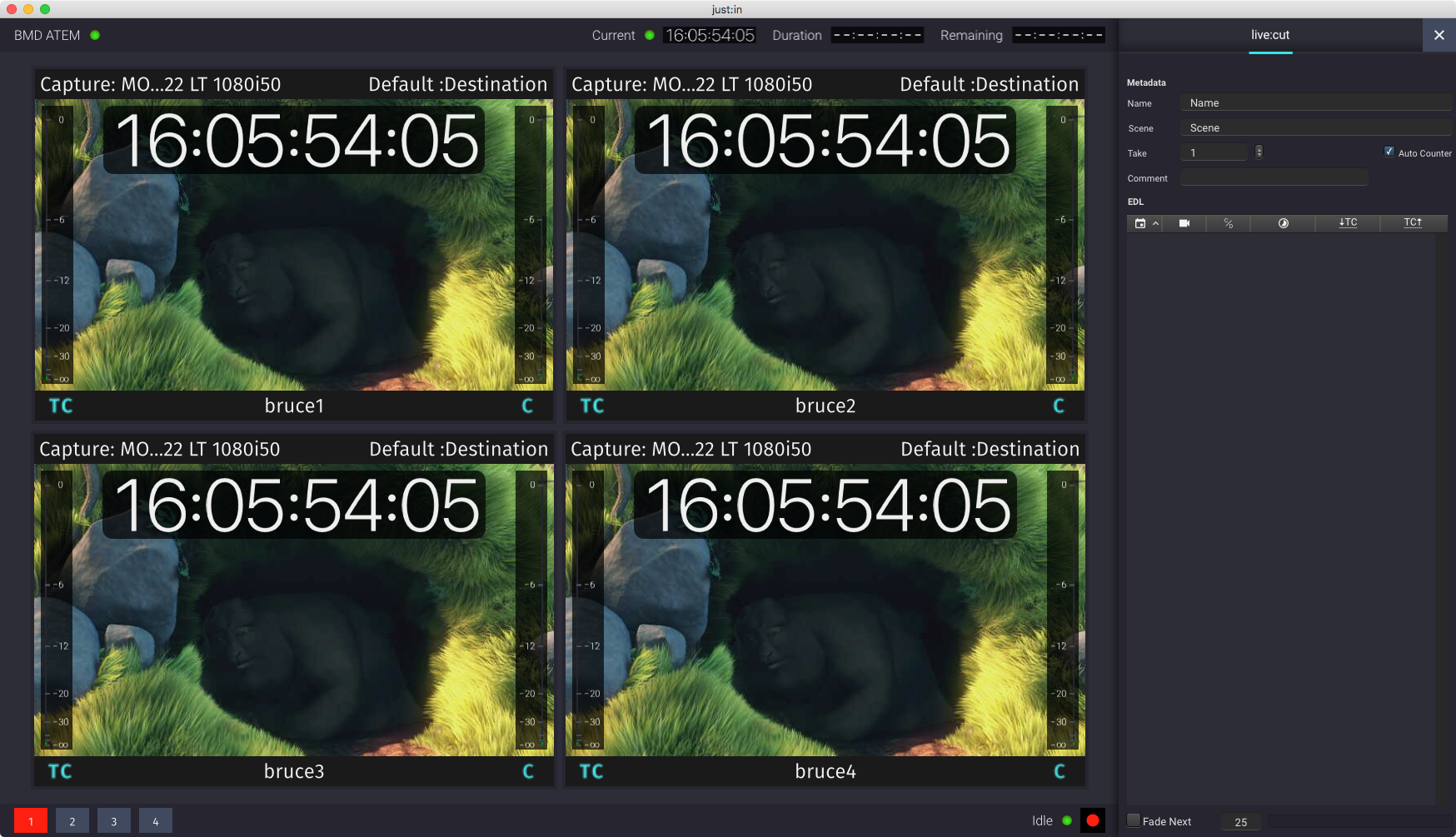 Starting a Multicam Recording (Live Cut v3.5) screenshot 1