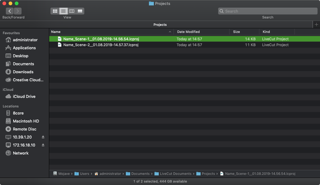 Working with Live Cut Projects (4.0) screenshot 7
