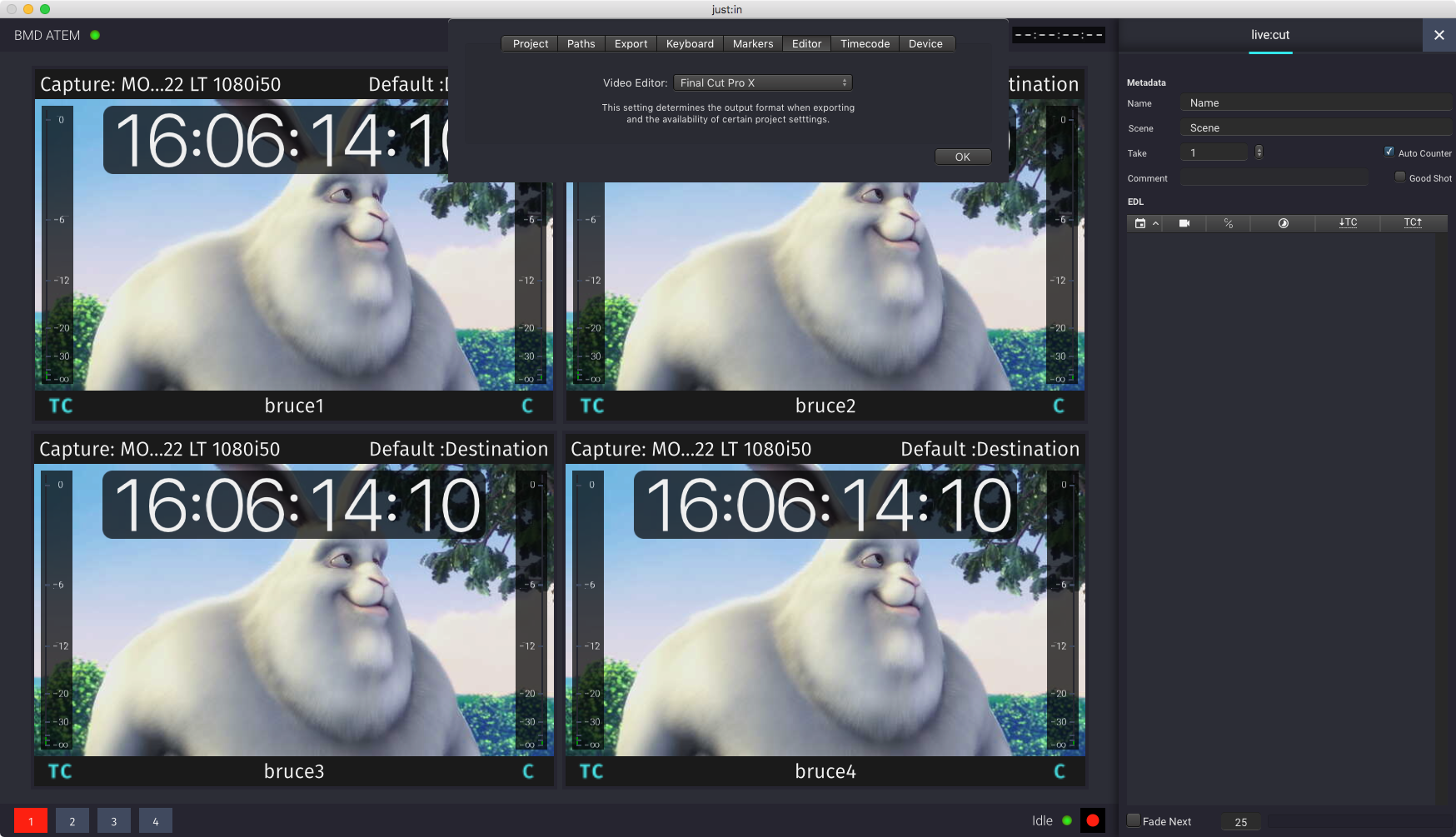 Starting a Multicam Recording (Live Cut 4.0) screenshot 3