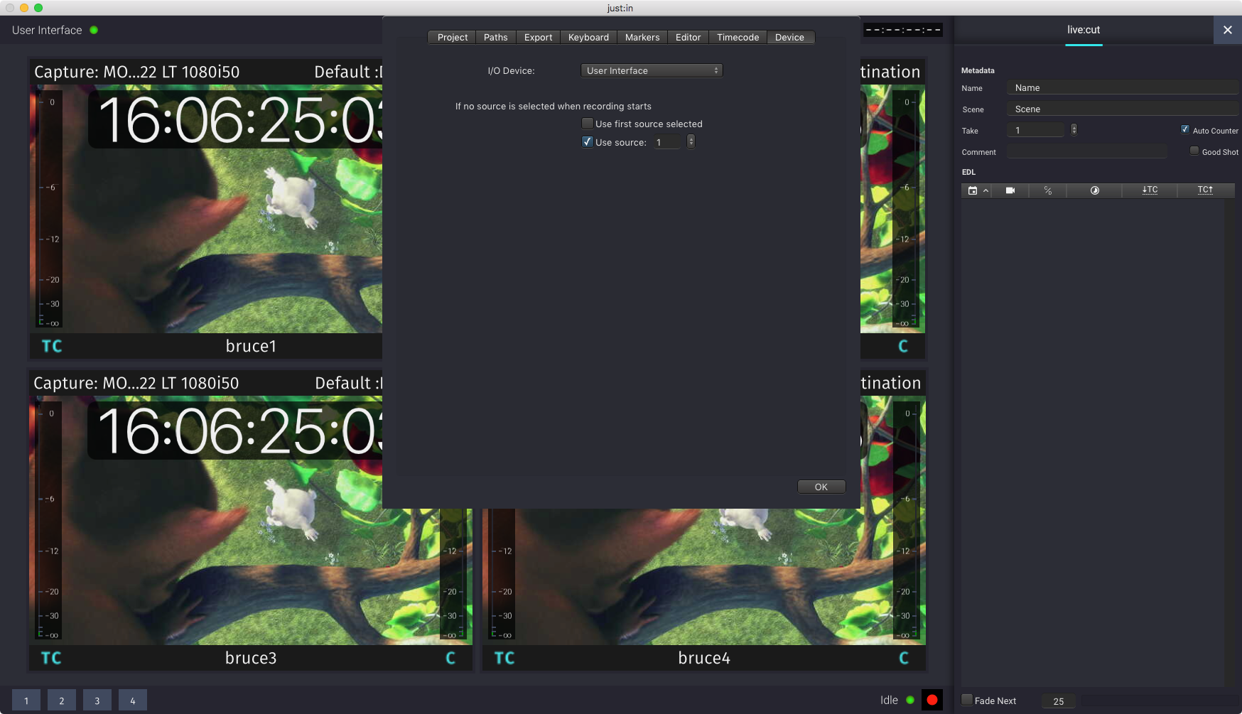 Starting a Multicam Recording (Live Cut 4.0) screenshot 4