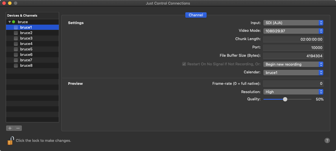 Channel Settings JIL (2.0) screenshot 1