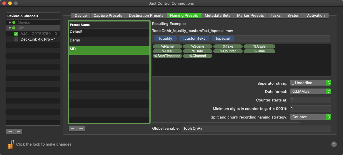 Metadata Values in Naming Conventions (4.0) screenshot 3