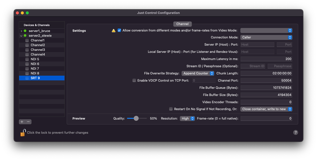 [JIL] SRT (“Secure Reliable Transport”) Channel v.6.0 screenshot