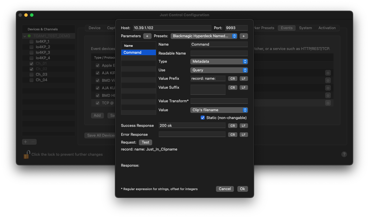 Blackmagic Design HyperDeck Event Presets v.2025.1 screenshot 10