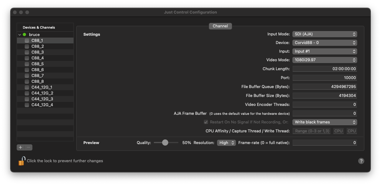 Channel Settings JIL (5.1) screenshot 1