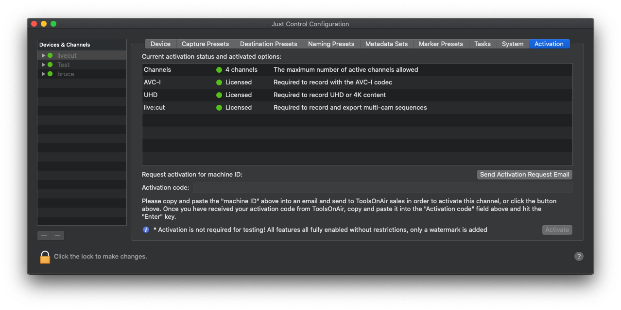 Activation Live Cut (5.1) screenshot