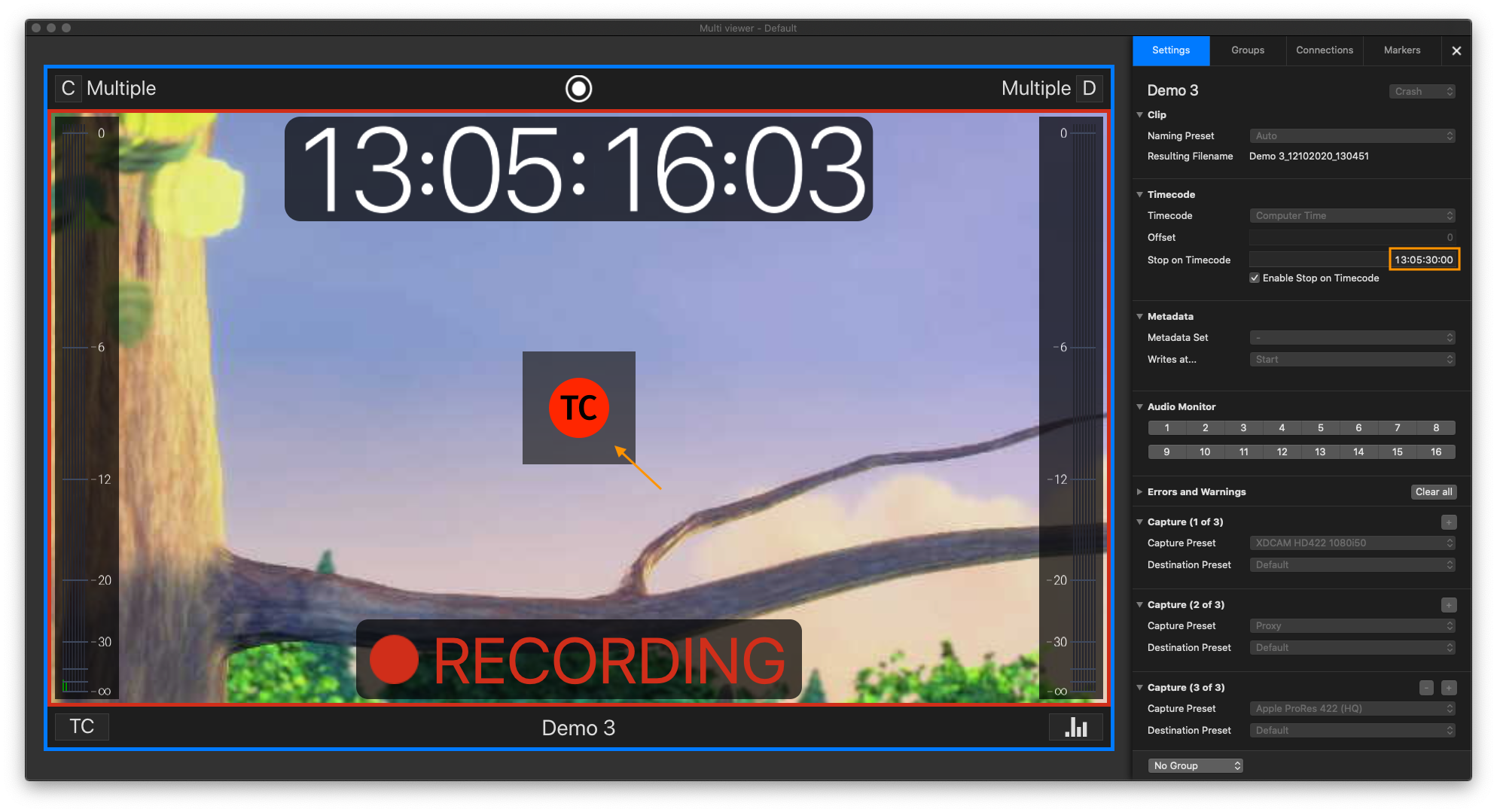 Stop Recording based on Timecode (5.1) screenshot