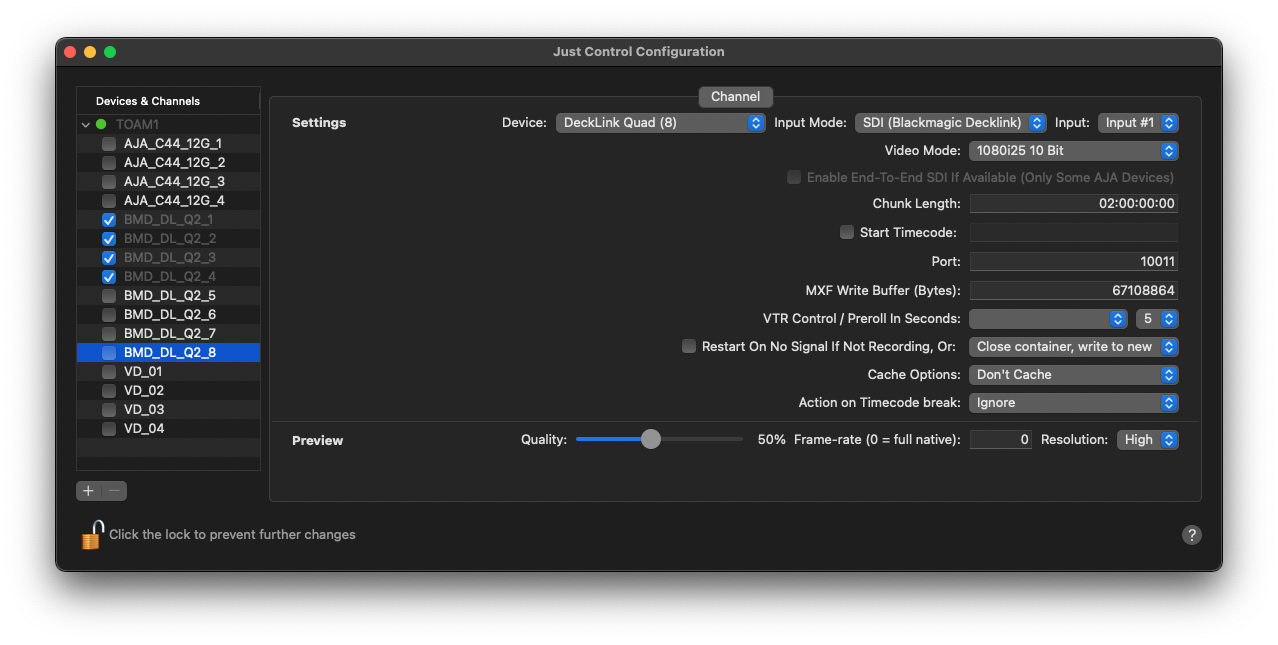Channel Settings JIM (5.1) screenshot 1