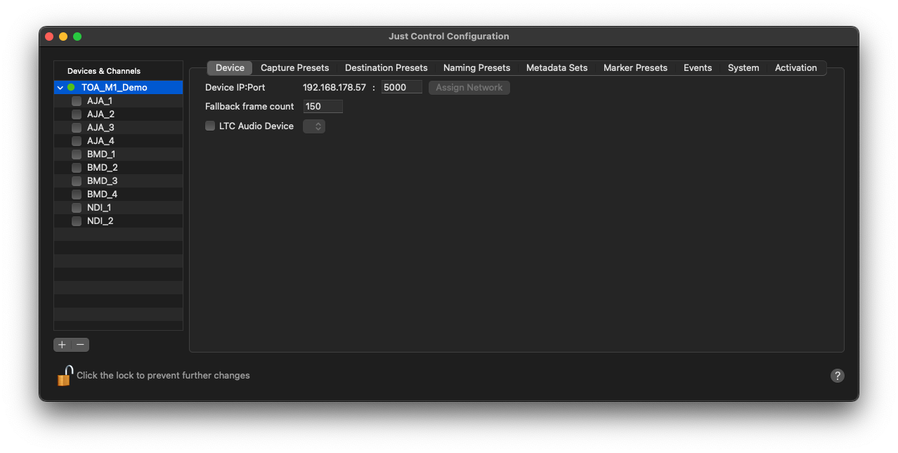 Configuration Panel v.5.5 screenshot