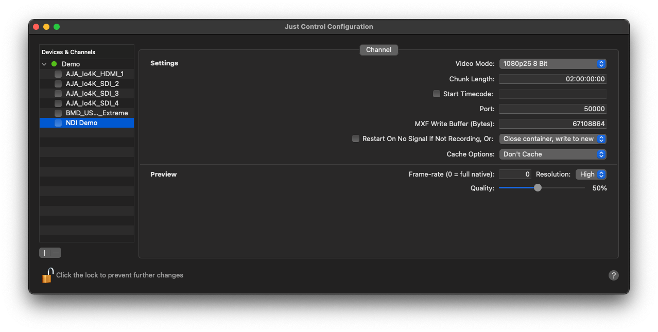 Channel Settings v.5.5 screenshot 2
