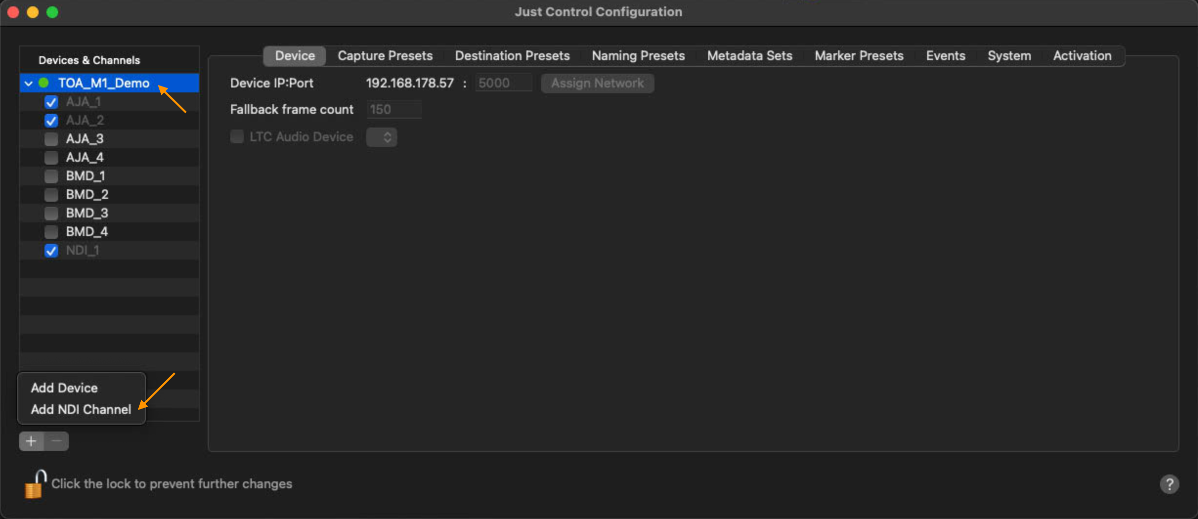 Channel Settings v.5.5 screenshot 4