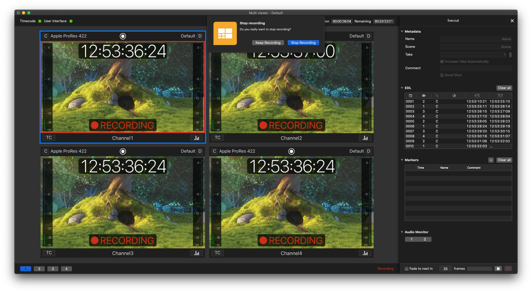 Start a Multicam Recording v.5.5 screenshot 11