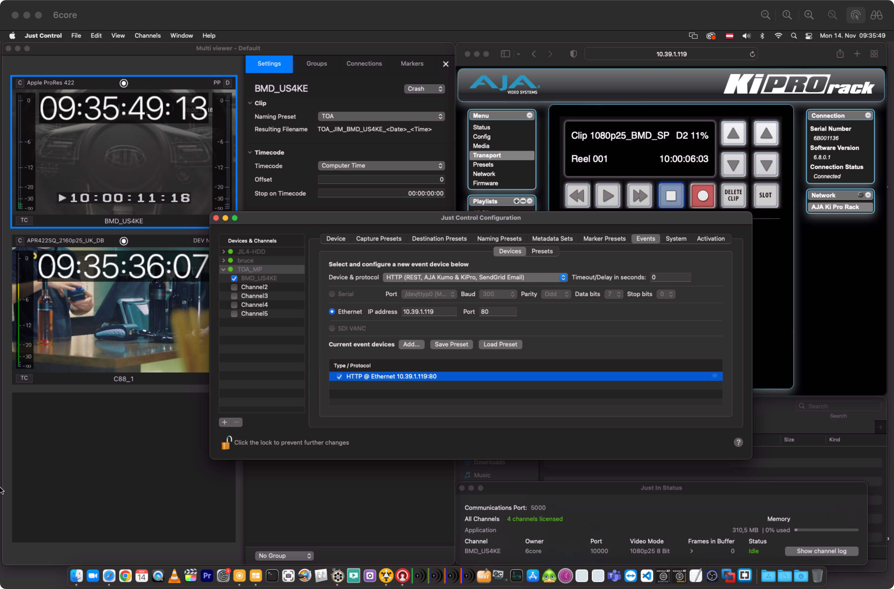 AJA Ki Pro Event Presets v.5.5 screenshot 7