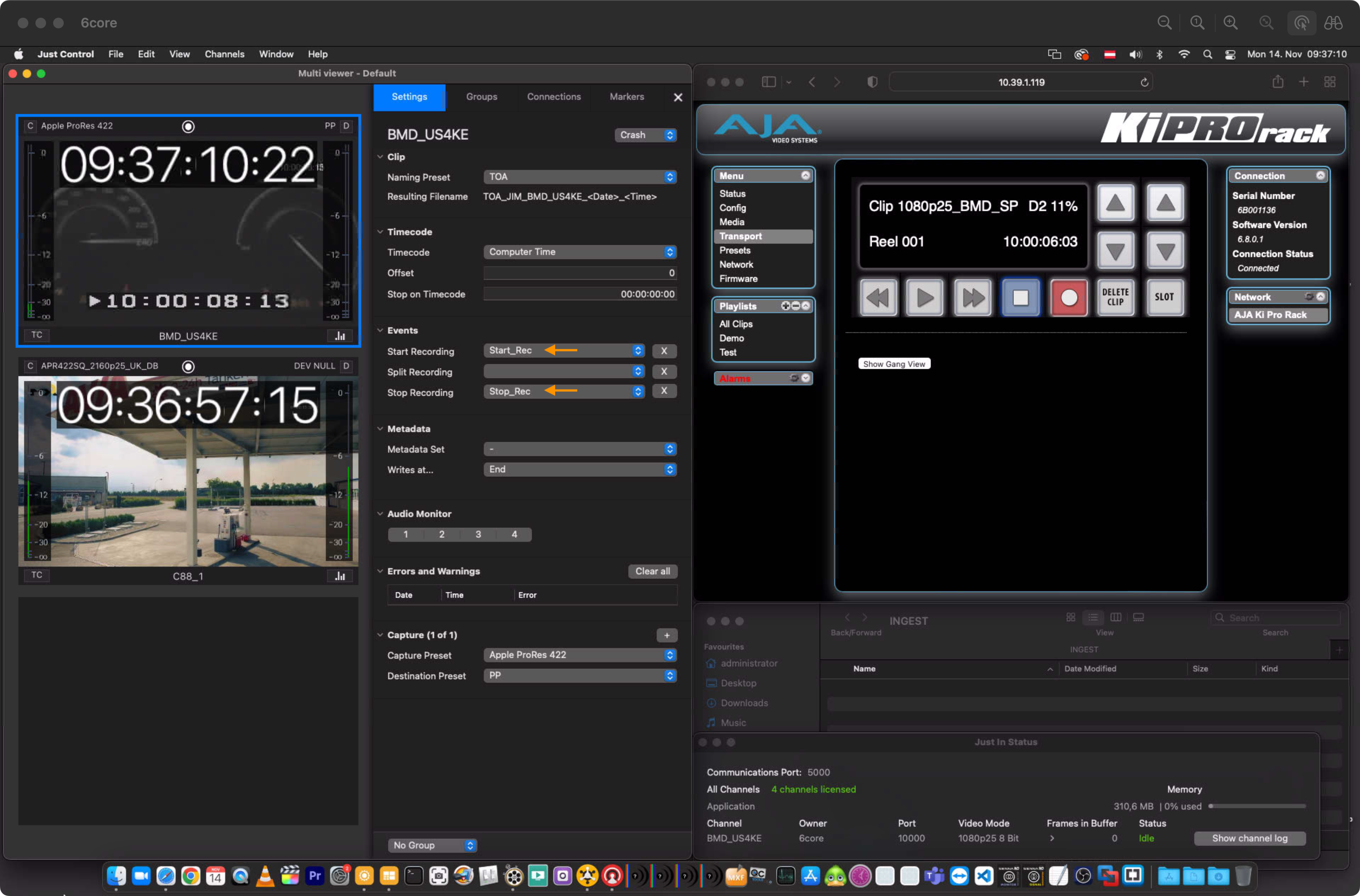 AJA Ki Pro Event Presets v.5.5 screenshot 14