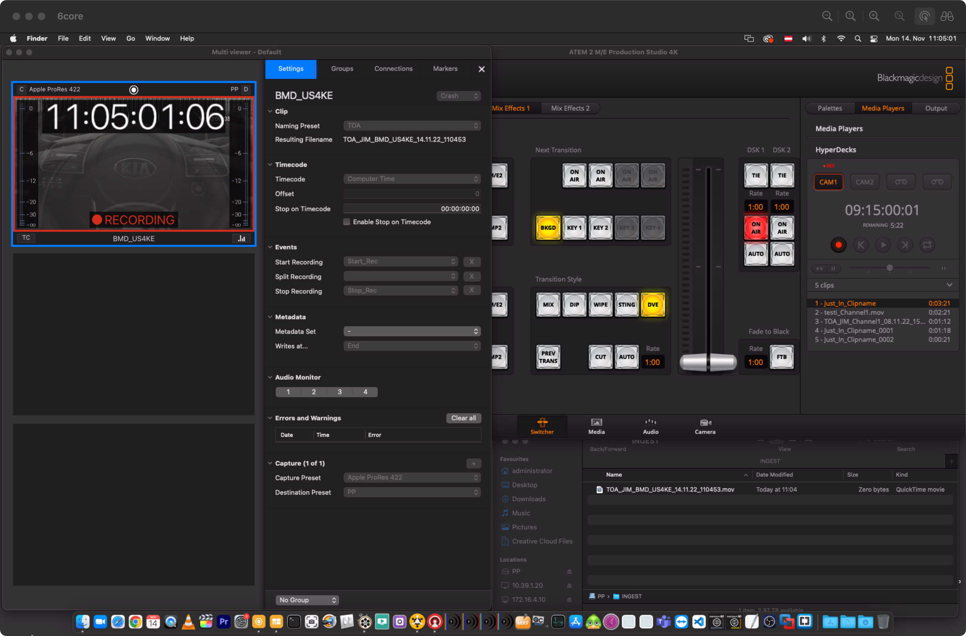 BMD HyperDeck Event Presets v.5.5 screenshot 12