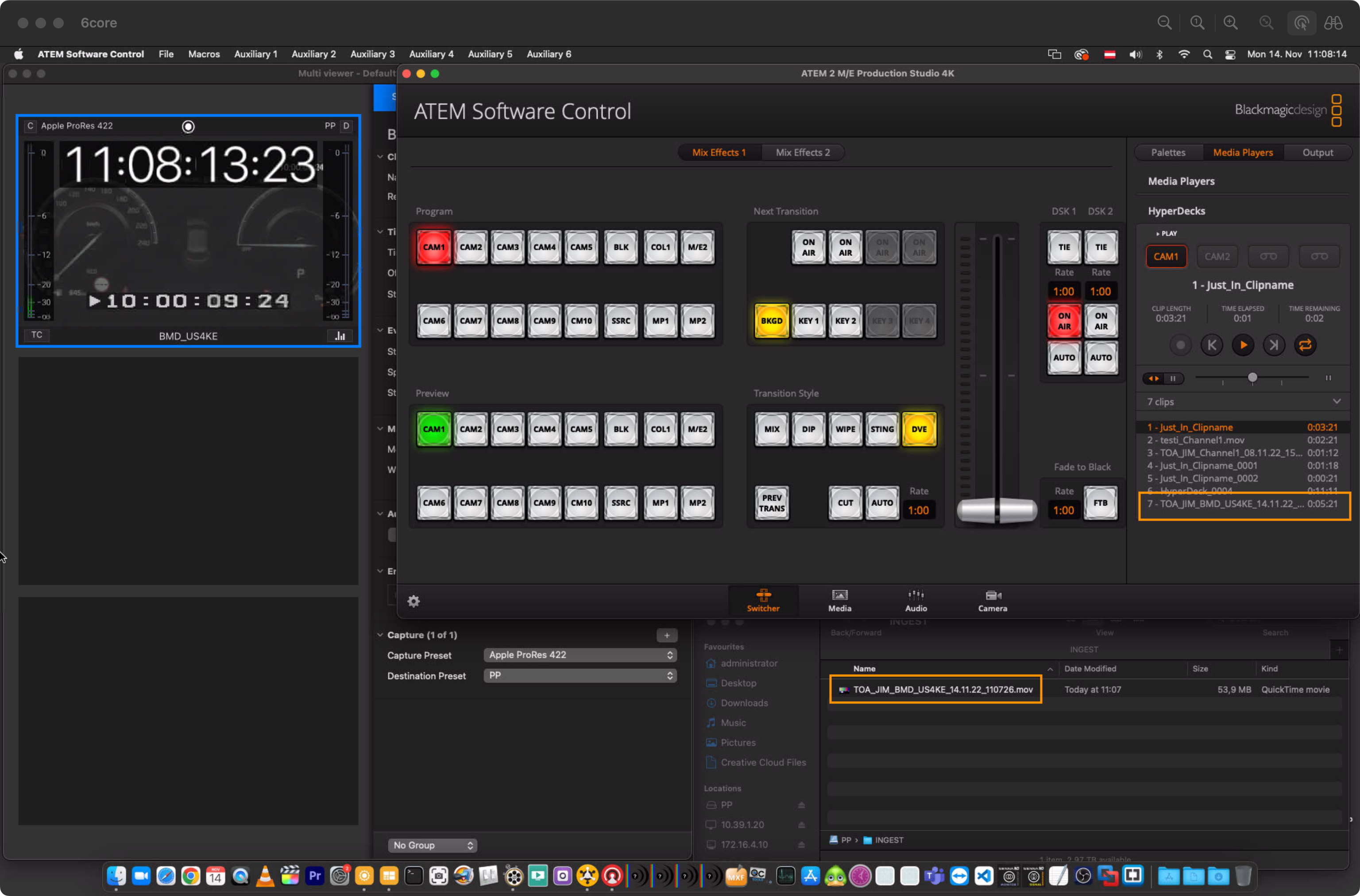 BMD HyperDeck Event Presets v.5.5 screenshot 19