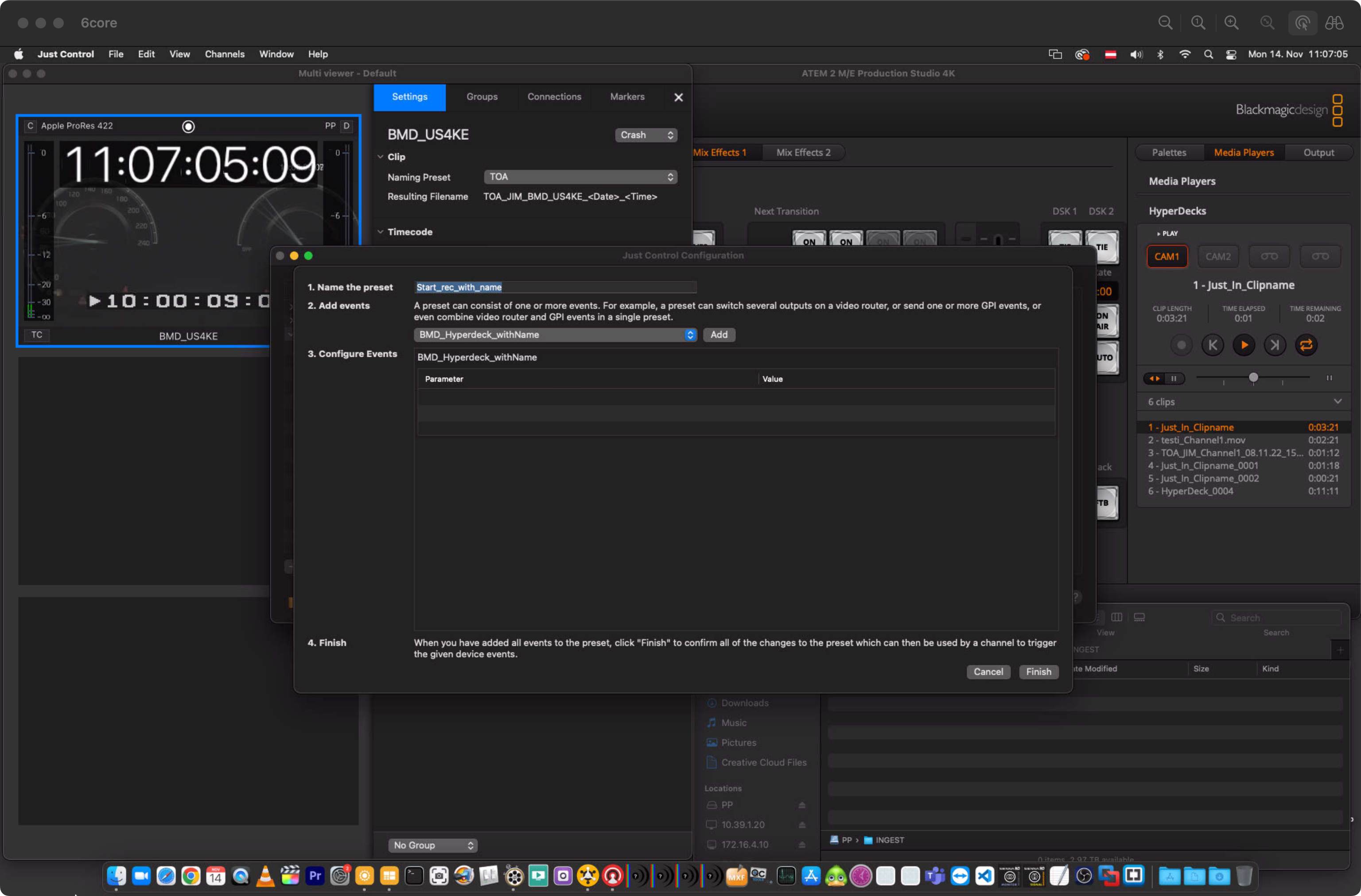 BMD HyperDeck Event Presets v.5.5 screenshot 16