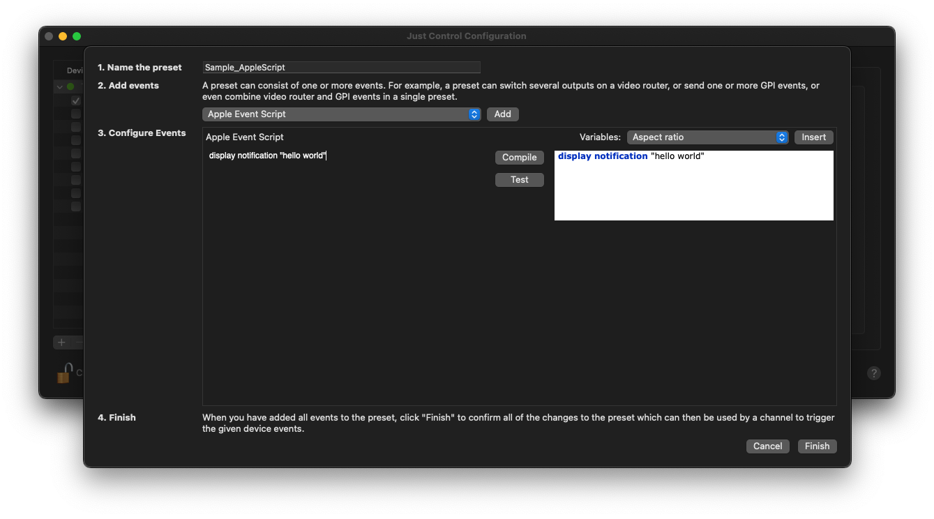 Apple Event Script v.5.5 screenshot 3