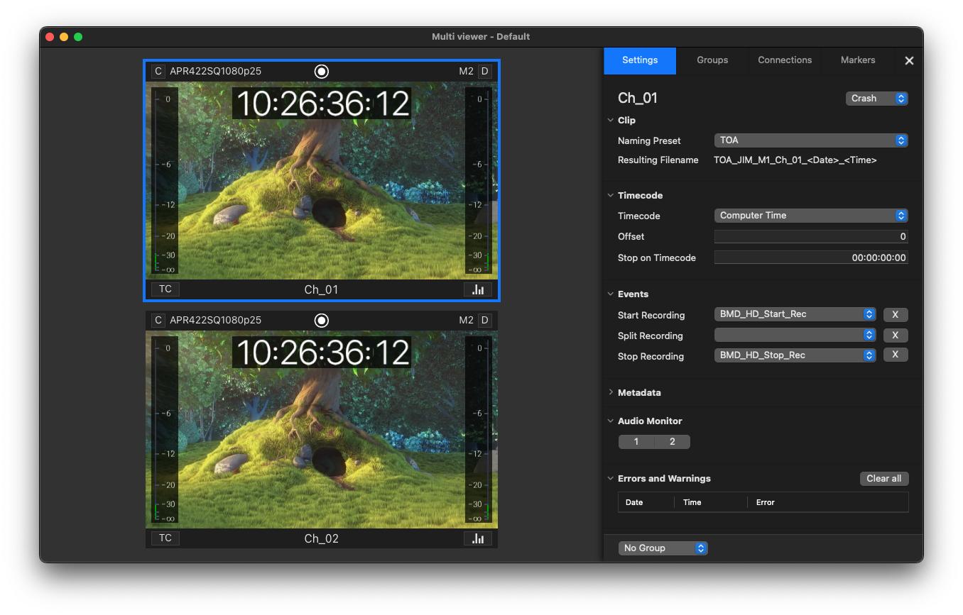 BMD HyperDeck Event Presets v.6.0 screenshot 9