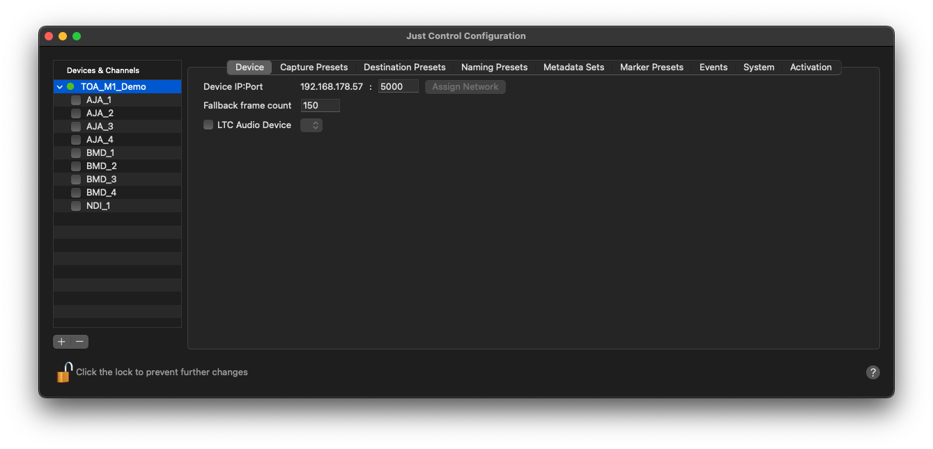Device Settings v.6.1 screenshot