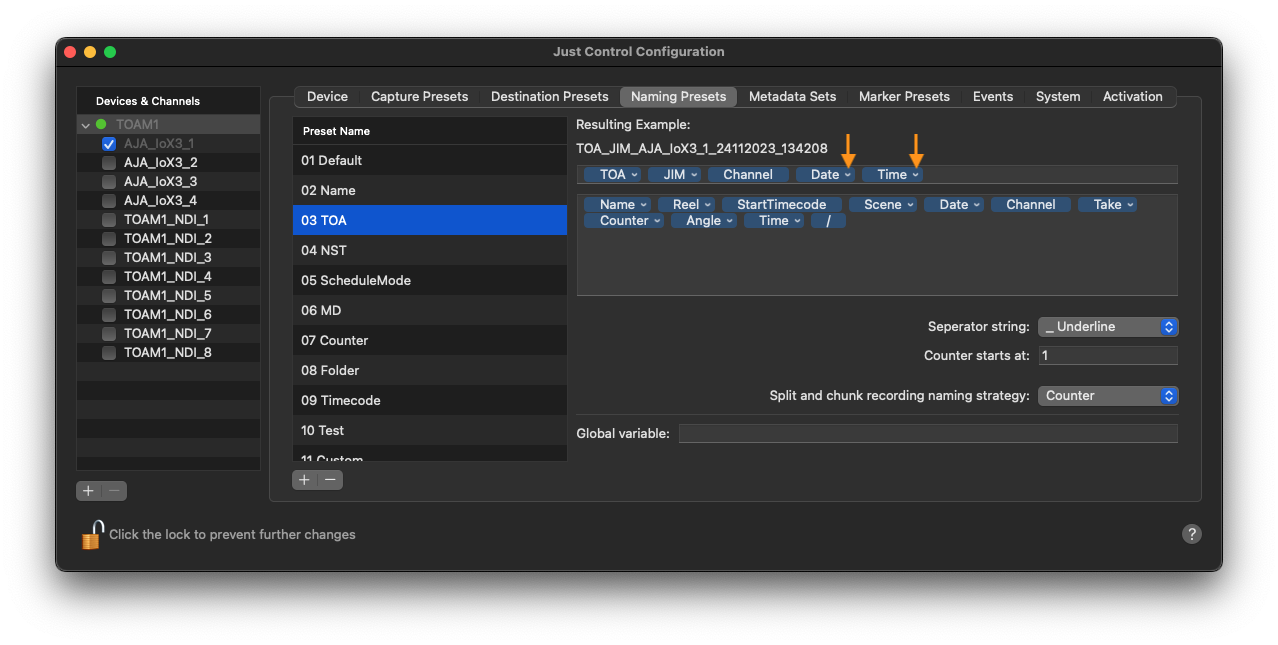 Naming Presets v.6.1 screenshot 10
