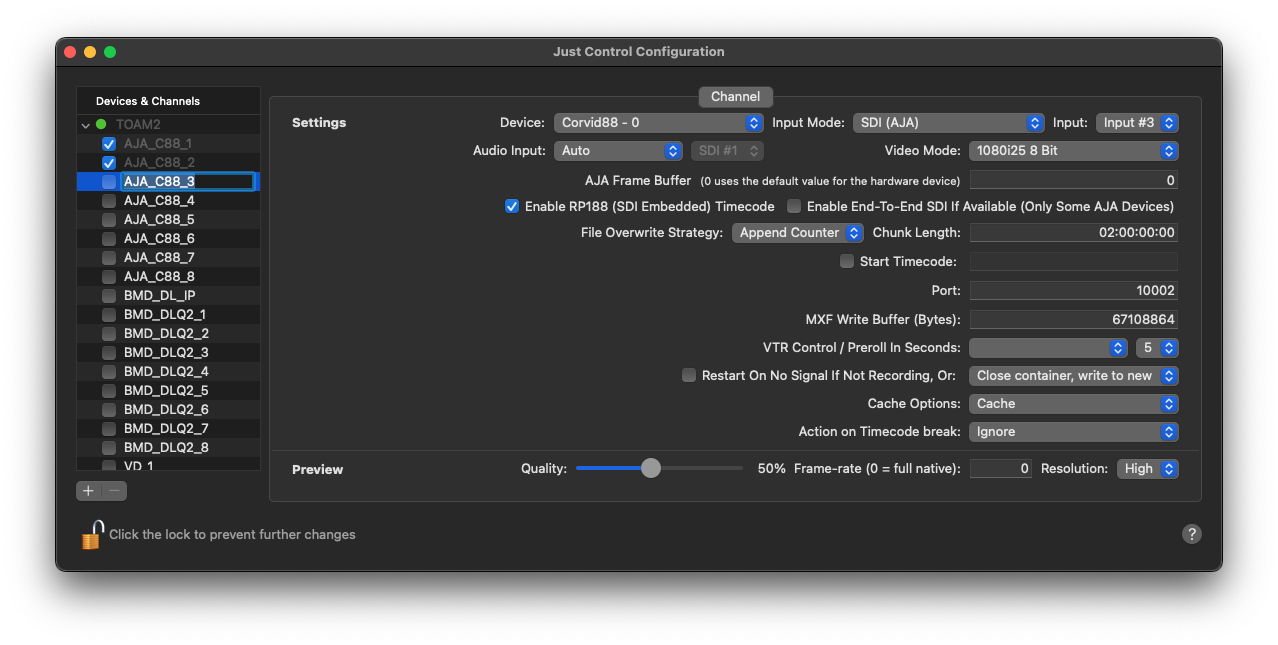 Channel Settings v.6.2 screenshot 2