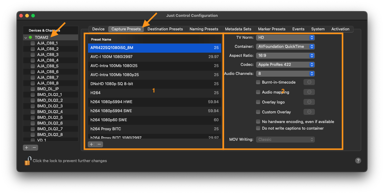 Capture Presets v.6.2 screenshot 1