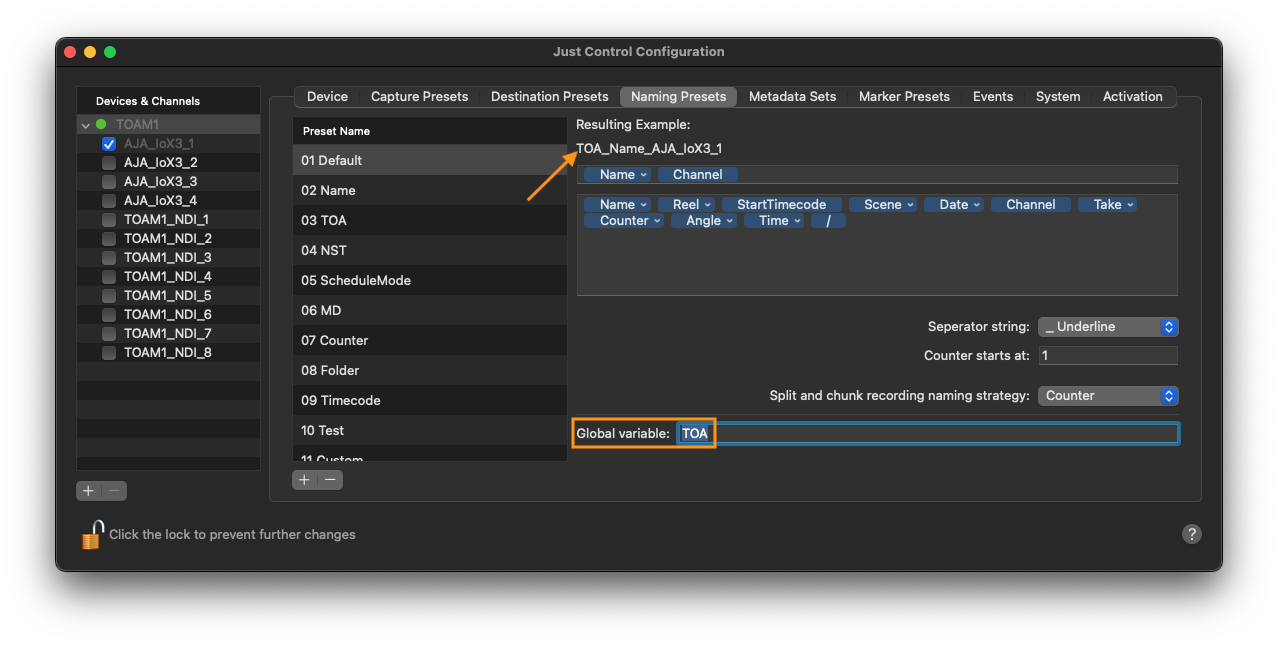 Naming Presets v.6.2 screenshot 15