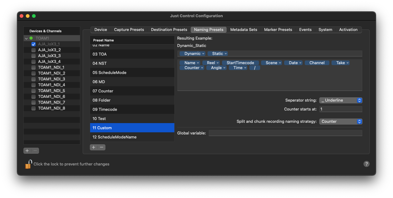 Naming Presets v.6.2 screenshot 14