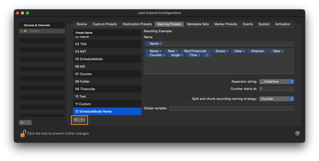 Naming Presets v.6.2 screenshot 8