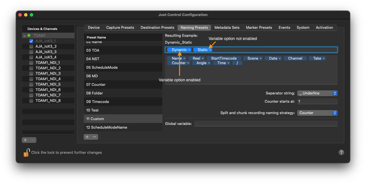 Naming Presets v.6.2 screenshot 4