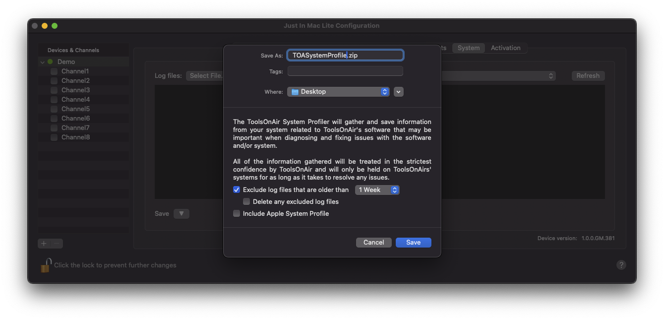 TOA System Profile v.2025.1 screenshot 3
