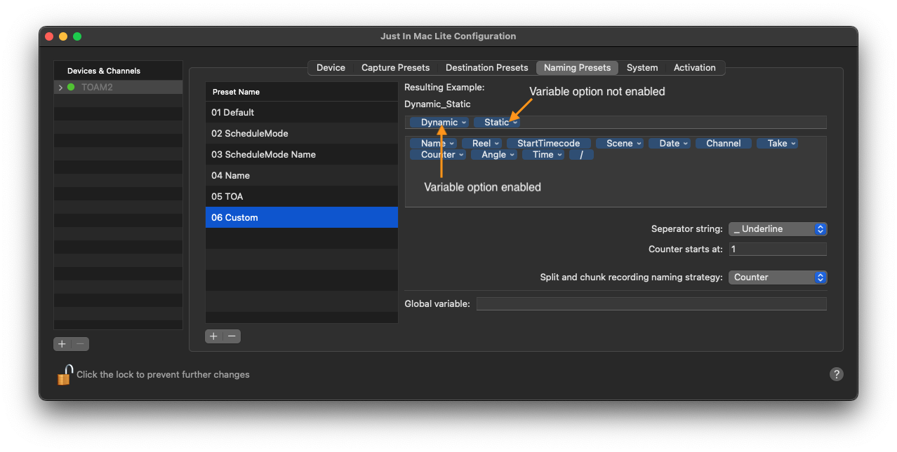 Naming Presets v.2025.x screenshot 4