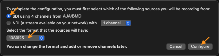 NDI® to SDI Setup Switch v.2025.x screenshot