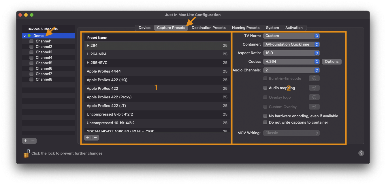 Capture Presets v.6.0 screenshot 1