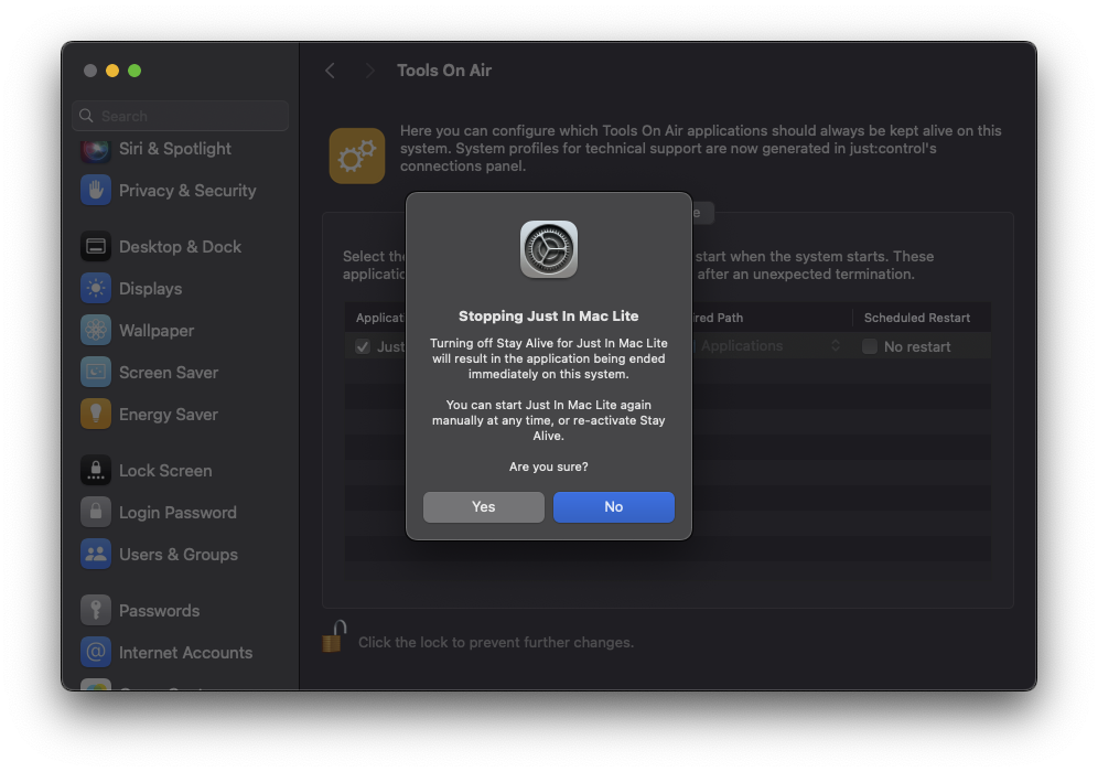 Preference Pane and Stay Alive v.6.0 screenshot 3