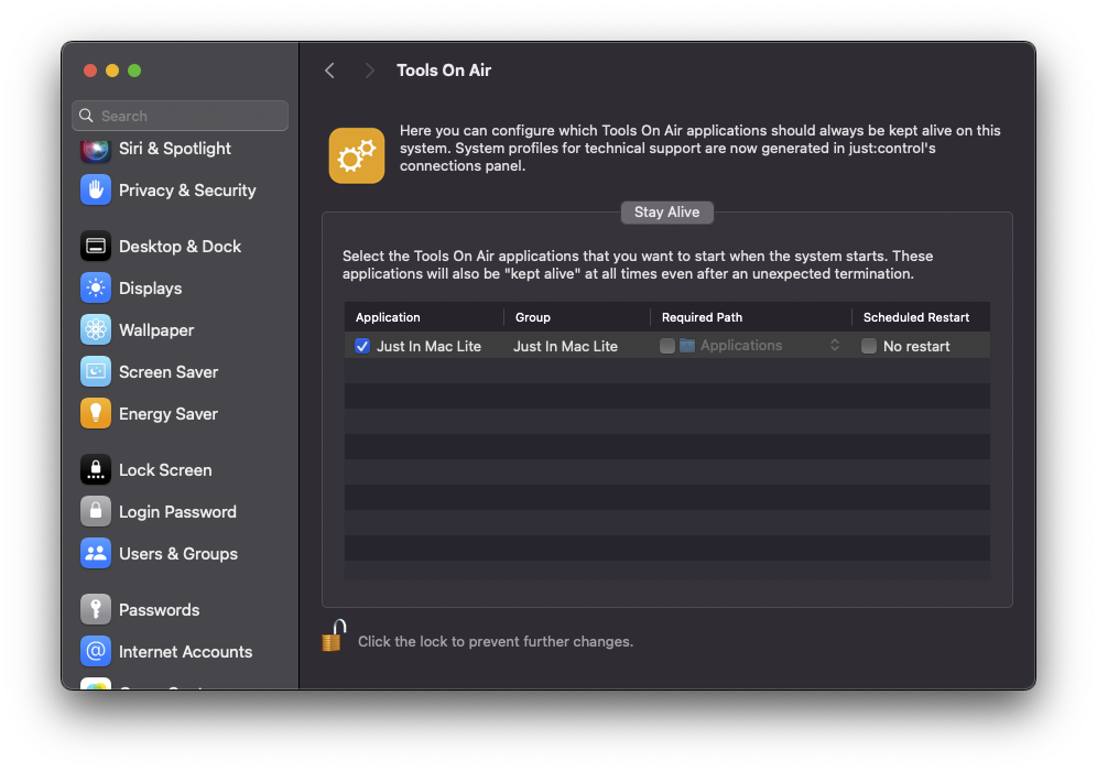 Preference Pane and Stay Alive v.6.0 screenshot 2
