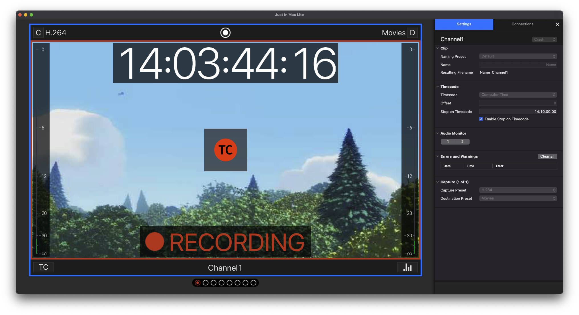 Stop Recording based on Timecode v.6.x screenshot